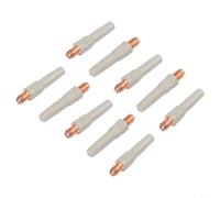 Volakebeing 10PCS Non-Coating Punte di saldatura MIG Torcia Ugelli 15AK Compatibile Accessori in Metallo 40x1.0mm Rame Grigio