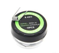 Volakebeing 50 resistori a bobina premade in filo metallico per riscaldamento a spirale bobine per saldatore strumento elettronica accessori per vaping argento (D)