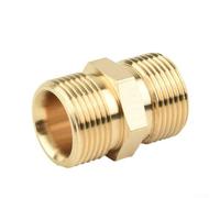 Volakebeing Adattatore maschio M22 da 15 mm, connettore in ottone massiccio per tubo idropulitrice, raccordo filettato compatibile con più marche di attrezzature per la pulizia esterna