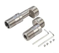 Volakebeing Adattatore regolabile per rubinetto doccia girevole a 360° con design a prova di perdite, confezione da 2 per cucina, bagno, lavanderia, realizzato in acciaio inossidabile 304, adatto