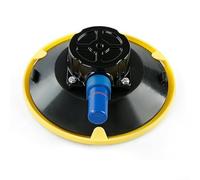 Volakebeing Base di montaggio a ventosa da 15,2 cm, in alluminio, pompa manuale in vetro con filettatura M6 M8 per superfici lisce, strumenti di riparazione auto, resistente, giallo, capacità 31,8 kg