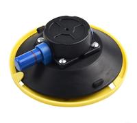 Volakebeing Base di montaggio a ventosa da 15,2 cm, in alluminio, pompa manuale in vetro con filettatura M6 M8 per superfici lisce, strumenti di riparazione auto, resistente, giallo, capacità 31,8 kg