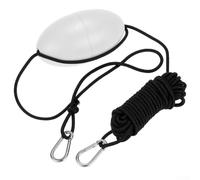 Volakebeing Boa di ancoraggio per barca da pesca con filo in PVC resistente agli strappi da 9,8 m, per barche a motore, barca a vela e imbarcazioni gonfiabili, giallo/bianco (bianco)