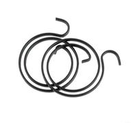 Volakebeing Confezione da 10 pezzi di ricambio per maniglia della porta a molla, parti interne della bobina di 1,2 mm di spessore, rivestimento in zinco nero, design a 2 giri per maniglie sinistra e