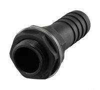 Volakebeing Connettore di troppopieno in plastica con filettatura BSPM da 3/4 di pollice e ardiglione in pollici, dado e rondella per giardino pioggia o serbatoio di stoccaggio dell'acqua tubo di