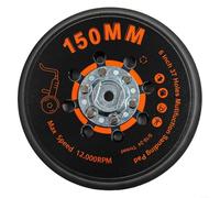Volakebeing Cuscinetto di supporto per levigatrice orbitale da 150 mm, 37 fori, disco abrasivo da 6 pollici con filettatura 5/16-24, compatibile con MAXXT, tampone per lucidatura a velocità massima