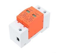 Volakebeing Dispositivo di protezione contro le sovratensioni 2P 20KA DC 500V/1000V per sistema solare fotovoltaico a bassa tensione con interruttore a sezionatore termico bianco arancione 91x36x64mm