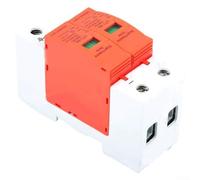 Volakebeing Dispositivo di protezione contro le sovratensioni 2P 20KA DC 500V/1000V per sistema solare fotovoltaico a bassa tensione con interruttore a sezionatore termico bianco arancione 91x36x64mm