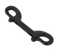 Volakebeing Gancio a clip a doppia estremità in acciaio inossidabile 316, 90 mm, fibbia a molla in metallo, per immersioni subacquee, nero, bianco, viola, blu, rosa (nero)