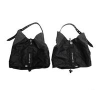 Volakebeing Ghette per scarpe da corsa basse, impermeabili, in nylon, con elastico antiscivolo e coulisse, protezione regolabile, per escursionismo, escursionismo, passeggiate sulla neve, colore: nero