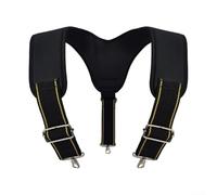 Volakebeing Gilet portautensili con cintura staccabile in vita, set di ganci a martello, per varie professioni, nero e marrone, 4-5 pezzi (C)