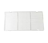 Volakebeing Griglia rettangolare in acciaio inox per barbecue, griglia con piedini rialzati, per barbecue all'aperto, per scolare olio, verdure, pane, utensili da forno (L)