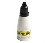 Volakebeing Inchiostro autoinchiostrante a base d'acqua da 25 cc per timbri da ufficio, datari e tamponi, design con punta controllata, 5 colori (nero)