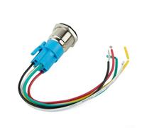 Volakebeing Interruttore a pulsante a scatto da 19 mm, 12 V CC, on/off, in acciaio inox, a LED, autobloccante, con illuminazione momentanea, impermeabile IP65 (verde)
