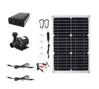 Volakebeing Kit di acqua solare da 20 W con stagno senza spazzole da 12 V per piscina da giardino, pannello monocristallino per aerazione fontana esterna, include energia