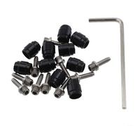 Volakebeing Kit di montaggio per tubo flessibile 10 pezzi oliva e 10 pezzi inserto con chiave per freni idraulici, compatibile con Red 22, per Rival, per, S700 (nero)