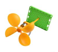 Volakebeing Kit di turbine eoliche fai da te con accessori in metallo lame rotanti set di montaggio generatore DC per progetto di educazione dell'ambiente di apprendimento della fisica