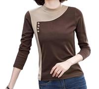 Volakebeing Maglia Donna Round Neck Fleece Morbido Regular Fit | Tessuto fleece double-face spazzolato, tocco ultra-morbido, ideale per il comfort termico