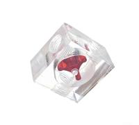 Volakebeing Misuratore di flusso di raffreddamento ad acqua, filettatura G1/4, acrilico trasparente, indicatore liquido refrigerante a 3 vie, accessori per PC (rosso)