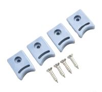 Volakebeing Paraurti in gomma per porta della doccia, 4 pezzi, per box doccia, porta scorrevole in vetro, blocco di posizionamento quadrato, 25 mm x 18 mm x 7 mm