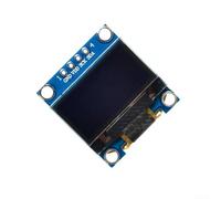 Volakebeing Per 0,96 pollici per modulo di visualizzazione risoluzione 128x64 per Arduino per ESP32 per ESP8266, interfaccia IIC con opzioni blu giallo bianco, intervallo di tensione 3.3V-5V LCD (blu