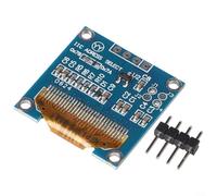 Volakebeing Per 0,96 pollici Per Modulo Display Risoluzione 128x64 per Arduino Per ESP32 Per ESP8266, Interfaccia IIC con Opzioni Blu Giallo Bianco, 3.3V-5V Gamma di Tensione LCD (Blu)