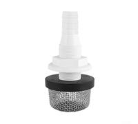 Volakebeing Per il filtro dell'ossigeno del serbatoio dei pesci marini attraverso il connettore dello scafo per barche da pesca, lunghezza 105 mm, diametro filettatura 26 mm, acciaio inossidabile e