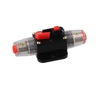 Volakebeing per interruttore automatico in linea 12 V-24 V CC con interruttore fusibile di ripristino manuale, capicorda calibro 8-12, copertura impermeabile, per camper per sistemi audio argano