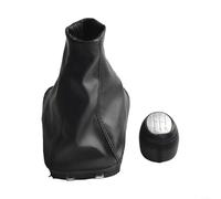 Volakebeing Pomello del cambio manuale a 5/6 marce, in pelle, kit di ricambio per interni auto, pomello di controllo della trasmissione (5 velocità + copertura)