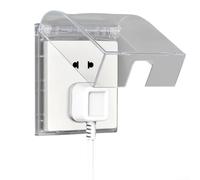 Volakebeing Scatola di copertura impermeabile per presa a muro 86 tipo con retro automatico per la sicurezza della presa elettrica in aree umide come la cucina (trasparente)