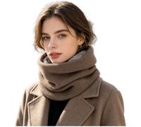 Volakebeing Sciarpa Donna Invernale Calda 120x12cm Morbida | Morbido poliestere spesso, per calore eccellente, design classico, 120x12cm, nero cachi