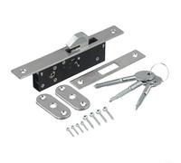 Volakebeing Serratura per porta scorrevole resistente, sistema di sicurezza con telaio stretto, serratura antifurto, accessori hardware con chiave a croce, adatta per finestre, cancelli, capannoni (HY