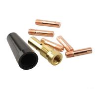 Volakebeing Set di 7 ugelli per torcia di saldatura, punte in rame, apertura 0,6-1,2 mm, per saldatore MIG Flux Core Easy MIG120 140 180 (0,8 mm)