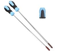 Volakebeing Set di cacciaviti extra lunghi da 400 mm con punte magnetiche, cacciaviti a taglio e a croce, utensili manuali in acciaio al carbonio per uso domestico e in officina