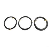 Volakebeing Set di fili per addestramento bonsai, filo flessibile in alluminio anodizzato, per acconciature e fissaggio di piante in vaso, nero, marrone, argento, verde scuro, 0 mm, 10 m/0,5 mm, 5 (3