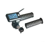 Volakebeing Set di manopole per acceleratore per bici elettrica, display LCD, con monitoraggio della velocità, chilometraggio, tensione 36-72 V, compatibile con sistema di controllo per bicicletta