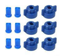 Volakebeing Set di ugelli spray ad alta pressione anti-deriva agricola, confezione da 12 punte piatte in plastica antivento per una copertura uniforme di atomizzazione e una spruzzatura precisa delle