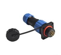 Volakebeing SP16 Connettore elettrico impermeabile IP68 per montaggio a pannello quadrato 2-9 pin per apparecchiature marine esterne LED (7 pin)