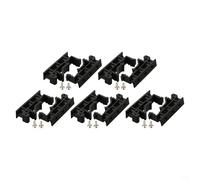Volakebeing Staffa adattatore per montaggio su guida DIN PCB per guide C45, supporto di montaggio PCB in plastica con viti (5 set), compatibile con fai da te industriale (nero)