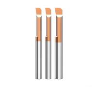 Volakebeing Strumento di alesatura a bordo singolo in acciaio, antivibrazione, per fori di piccolo diametro, lavorazione di filettature e scanalature su vari metalli, colore rame (3.5R0.15XL15XD4)