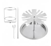 Volakebeing Supporto per friggitrice per tacchino in acciaio inossidabile, griglia per arrostire pollo con staffa per gambe e portabicchieri, adatta a grill o forno per cucinare all'aperto, 23,8 x