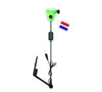 Volakebeing Tenditore segnalatore in acciaio, 25 cm, sistema di allarme con sensibilità sintonizzabile, indicatore notturno, controllo a LED, morso, pesca alla carpa, colore verde