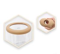 Volakebeing Vaso da fiori in PET trasparente per piccole piante in vaso, o uso del suolo, resistente, traspirante, auto-irrigante, design a prova di perdite, per camera da letto interna, colore giallo