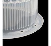 Volakebeing Vaso per orchidee in resina trasparente con fori di ventilazione e drenaggio, design con scanalatura guida per le radici per la crescita, contenitore per piante durevole per interni ed