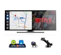 Volam 10.25 Pollici Carplay Display con YouTube/Net-flix,Wireless Carplay Android Auto,schermo per auto con telecamera posteriore 1080P,1920×720P Touchscreen 2.4G/5G WLAN Bluetooth