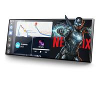 Volam 10.25 Pollici Carplay Display con YouTube/Tik Tok,Wireless Carplay Android Auto,schermo per auto con telecamera posteriore 1080P,1920×720P Touchscreen 2.4G/5G WLAN Bluetooth