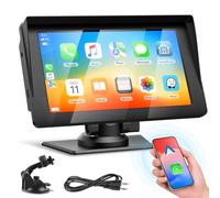 Volam 7 Pollici Wireless Schermo CarPlay e Android Auto, Autoradio Touchscreen Car Play per Auto Display Radio Bluetooth con Navigatore,Assistente Vocale, AUX, FM