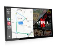Volam 9" Netflix YouTube Aggiornato Portatile Screen,Compatibile con A-pple CarPlay e Android Auto,1080P Telecamera Posteriore Navigazione Aggiornamento OTA Siri/G00gle Assistant iOS 10+ Android 11+