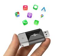 Volam Adattatore Carplay Wireless 2 in 1 per CarPlay & Android Auto 2026 Upgrade Aggiorna da Cablato a Wireless, Adattatore USB/Type-C Senza fili Plug & Play Compatibile con iOS 10+ e Android 11+