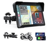 Volam Schermo Carplay per Moto con Senza Fili CarPlay & Android Auto, 7 Pollici Touchscreen Autoradio Portatile per Motocicletta con Navigazione, Doppio Bluetooth